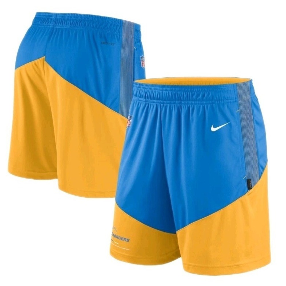 Nike Chargers Shorts Men's 2XL Blue Gold On Field Dri-FIT NFL XXL Los Angeles